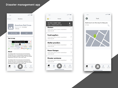 Disaster Management App V2 concept ios