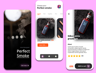 MOBILE APP UI/UX DESIGN FOR VAPEZESTA graphicdesigner ui uidesigner uiux uiuxdesigner uxdesigner vapeuidesign websitedesigner