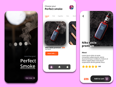 MOBILE APP UI/UX DESIGN FOR VAPEZESTA