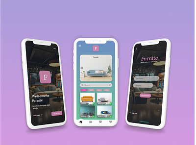 Furnite UI/UX Application design application design graphic design ui uidesign uiux uiuxdesign uxdesign