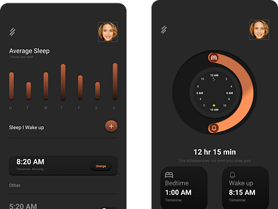 Time mobile App - Design app clean dark mode design mobile design mode timer ui ux watch work
