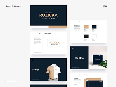 RUŽIČKA AND PARTNERS — Brand Guidelines animation app branding clean colors design flat gif icon identity illustration landing page logo logo animation minimal ui ux vector web website