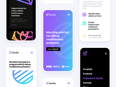 Alvolia — Responsive alvolia animation app brand branding design flat gradient icon illustration logo minimal startup typography ui ux vector web website websites