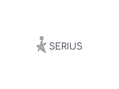 Serius brand branding brightest star fingerprint identity check know your customer logo search serius logo validation vector