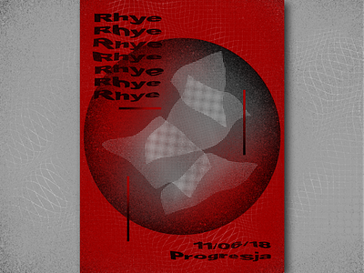 Rhye "Blood" - concert promo blood concert music poland poster red rhye shapes warsaw