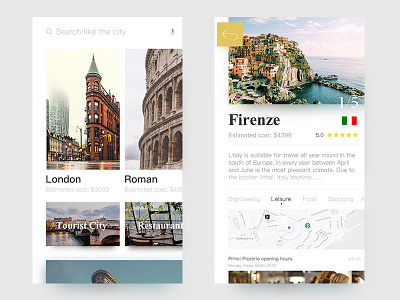 Travel Reference Design android contracted ios travel ui ux white