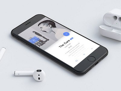 Music design app music space ui ux white