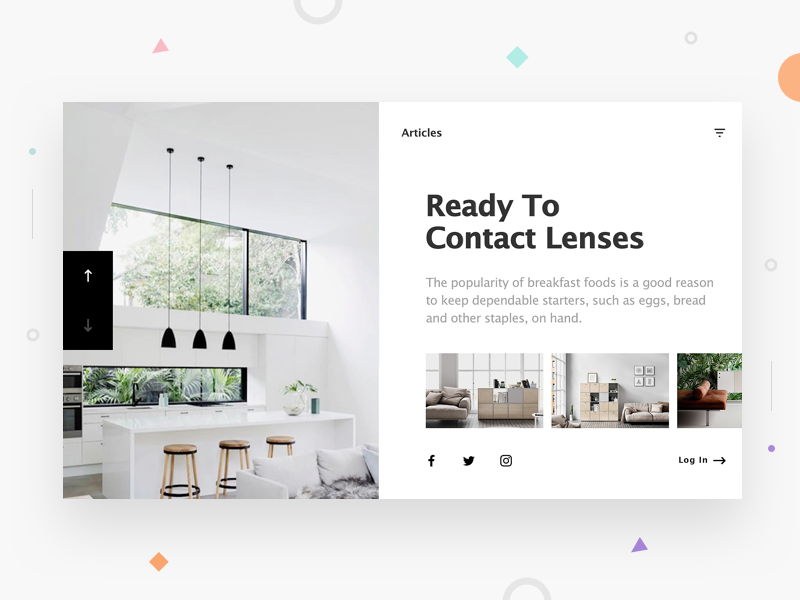 Web Page for Details whit webdesign web ui minimal interior clean