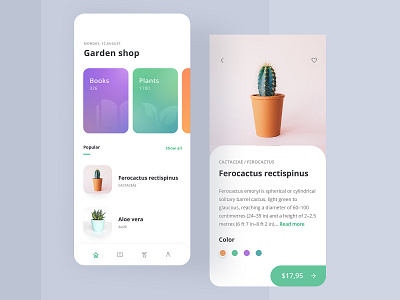 Garden shop app app design app ui design shop ui