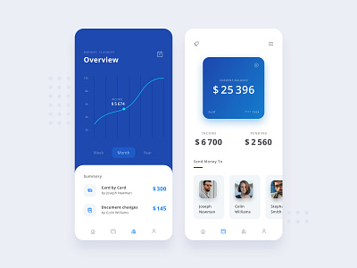 Finance App app app design app ui blue finance ui ui ux