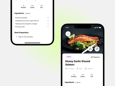 Recipe Details app design details food iphone iphone 13 meal page recipe site ui ux web