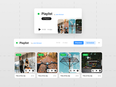 Playlist Size Widgets app brand design digital graph play playlist signage site ui ux video web widget