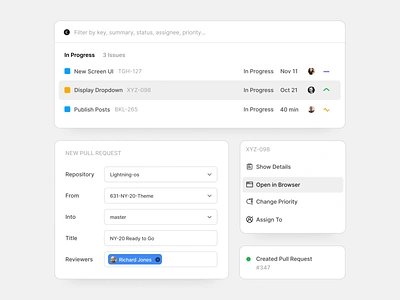 Pull Request Snippets app commit design graph issue jira productivity pull pull request request saas site tasks tool ui ux web