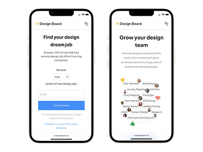 DesignBoard Mobile app board brand browser design design board hire hiring iphone iphone 13 pro jobs mobile offers posts product design safari ui ux ux design