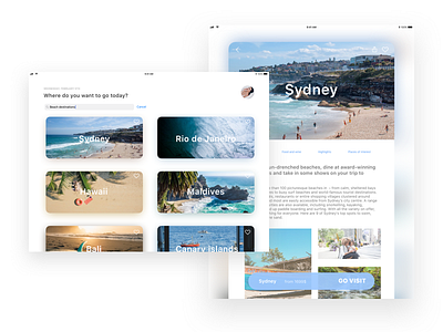 Ipad Travel App app apple appstore blur design device ios ipad travel ui ux web