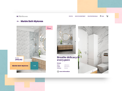 Marblecreen Shopping decoration design furniture layout login marble pattern sign in ui web