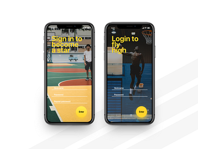 Baskourt App Sign In Login app basketball court design dribbble gallery ios new reservation ui ux york