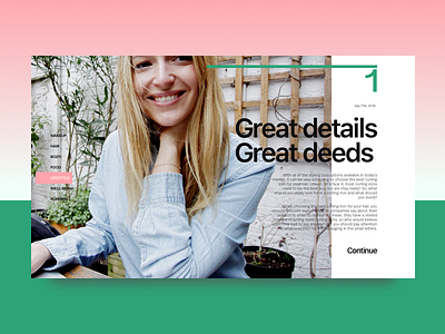 Lifezine - Great Details app blog contrast design magazine menu post site typography ui ux web