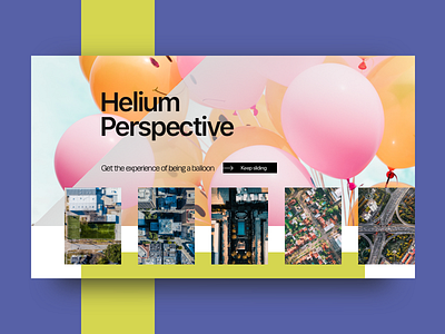 Helium Perspective app contrast design drone menu post site typography ui ux web web site