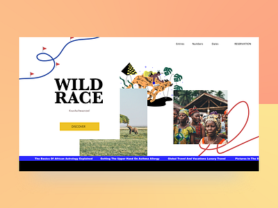 Wild Race africa behance cover design grid illustration intro landing minimal page race reserve ui ux web wild