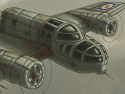 Medium Attack - Marauder concept art concept design concept illustration plane vehicle war ww2