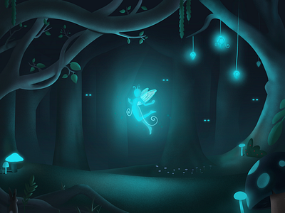 Illustration - Into the Pixie Realm art fairy fantasy forest illustration procreate