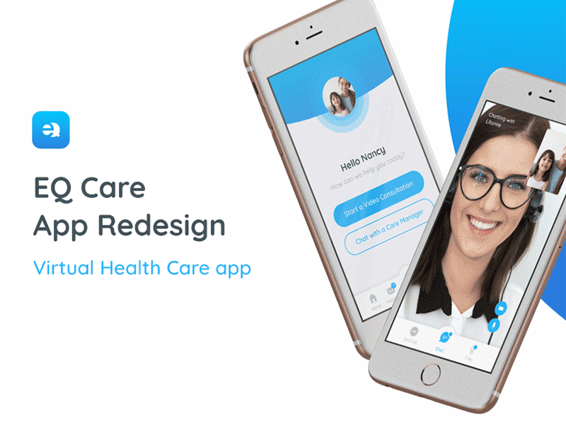 UI Design - Virtual Health Care APP app blue branding design healthcare redesign telemedicine uidesign