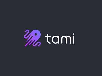 tami branding branding and identity flat design logo logodesign octopus rounded squid