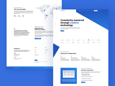 One Pager - Ideation blue branding dailyui design onepager technology ui ux uidesign website