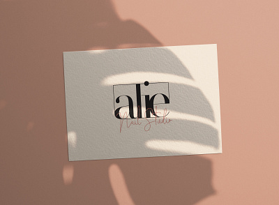 Logo - alie Nail Studio brand design branding design logo logo design nail salon serif font