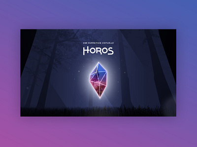 Horos - VR Game Wallpaper art direction branding crystal design environment flatdesign forest gradient graphic design illustration marketing video game virtual reality wallpaper