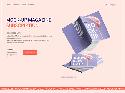 Mock_UP Magazine app branding graphic design landingpage magazine shot ui ux