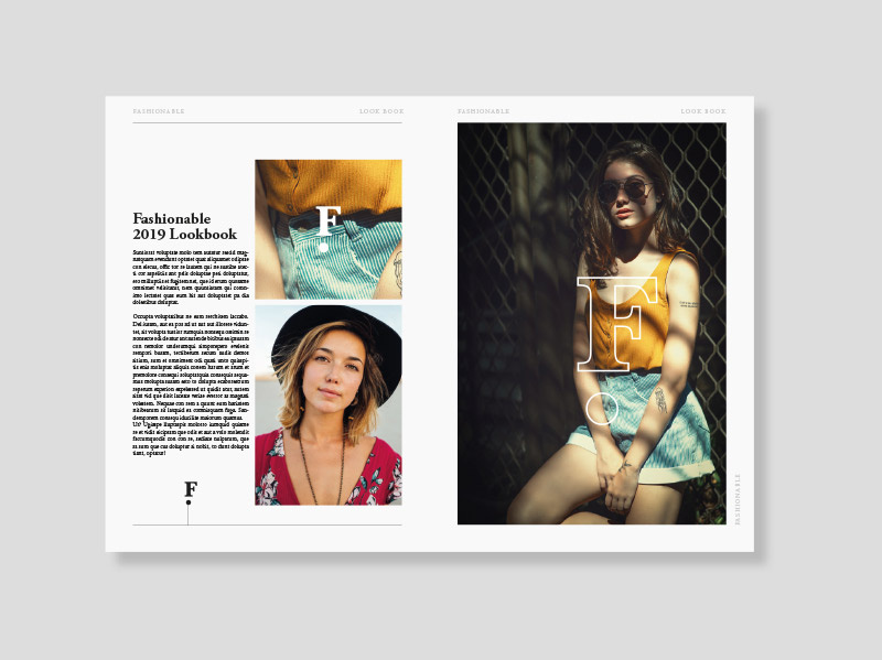 Fashionable Lookbook graphicdesign layoutdesign editorial design layout design belfast dribble