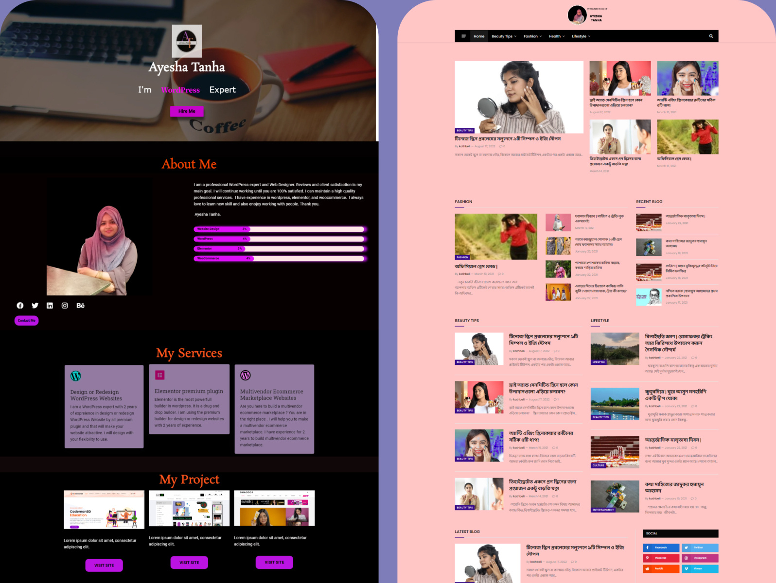 Website Design By Ayesha Tanha On Dribbble