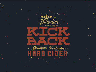 Kick Back Hard Cider Concept badge beer cider grit