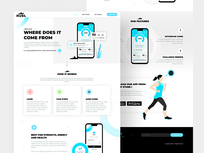 Husl Mobile App | App UI/UX | Fitness app design | SoftRadix