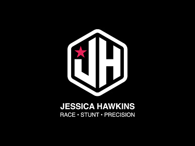 Jessica Hawkins . jh logo hexagon logo initials initials logo racing driver racing logo
