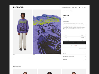 DROP DEAD || E-commerce Redesign || Product page