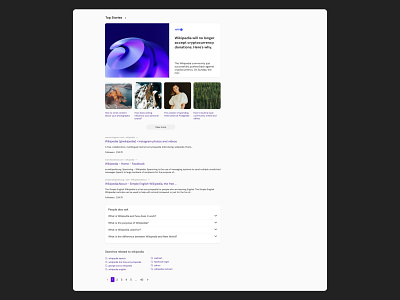 YAHOO! || Website Redesign || Seach results || Below the fold branding design engine flat material results search ui ux yahoo