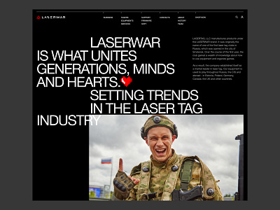 LASERWAR || Website Redesign || About about branding company design e commerce equipment flat ui ux web