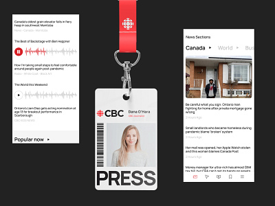 CBC NEWS || Website redesign || Mobile and brand elements branding canada design flat media news ui ux web