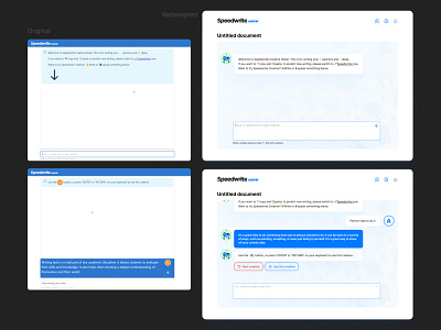 AI Textes Generator Redesign for Speedwrite application chat flat generator redesign ui ux web web application webapp