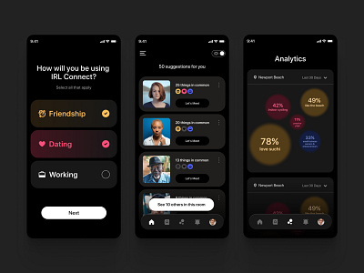 IRL Connect || App design || Find new friends