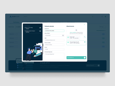 Anniehealth || App design || Send refers to user app care design health hospice medecine ui ux web web app windows