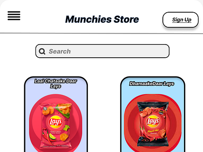 Munchies Store made on Figma