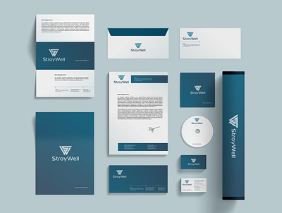 Фирменный стиль для StroyWell branding design