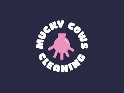 Mucky Cows Cleaning cheeky cleaning cow glove logo rubber udder