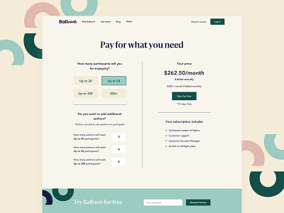 Dynamic Pricing Page design marketing site pricing ui ux