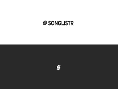 Songlistr Logo black disc icon list logo music note play song songs website white