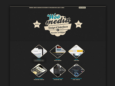 Portfolio : Woomedia Home Page design design agency freelance interface design logo portfolio webdesign webdesigner